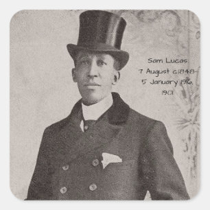 Sam Lucas, 1901 Quadratischer Aufkleber