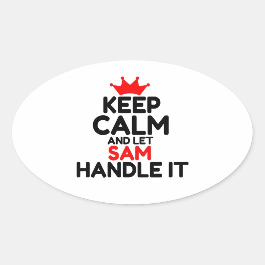 SAM OVALER AUFKLEBER (Vorderseite)