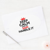 SAM OVALER AUFKLEBER (Umschlag)