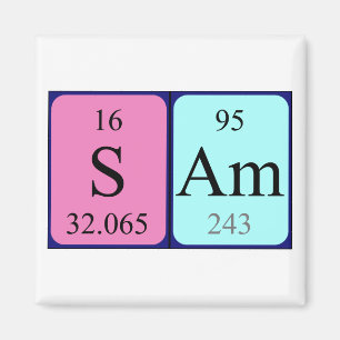 Sam-Periodensystemnamenmagnet Magnet