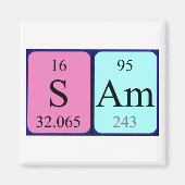 Sam Peripherischer Name-Magnet Magnet (Vorne)