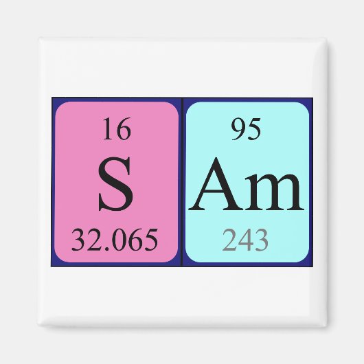 Sam Peripherischer Name-Magnet Magnet (Vorne)