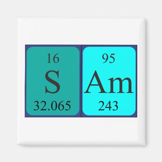Sam Peripherischer Name-Magnet Magnet (Vorne)