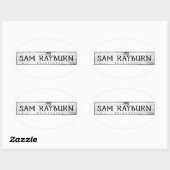 Sam Rayburn Reservoir Ovaler Aufkleber (Blatt)