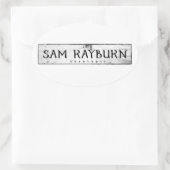Sam Rayburn Reservoir Ovaler Aufkleber (Tasche)
