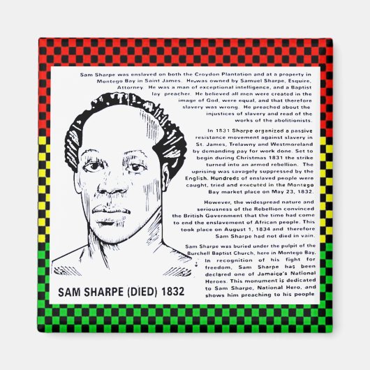 Sam Sharpe Sign in Montego Bay Magnet (Vorne)