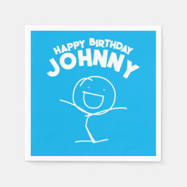 Sam Stickman Birthday Paper Napkins Serviette