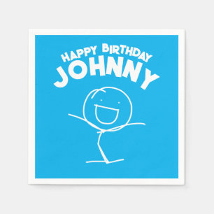 Sam Stickman Birthday Paper Napkins Serviette