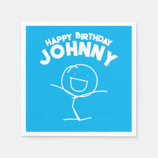 Sam Stickman Birthday Paper Napkins Serviette