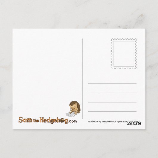 Sam the Igel - Johnny's Postcard #1 Postkarte (Rückseite)