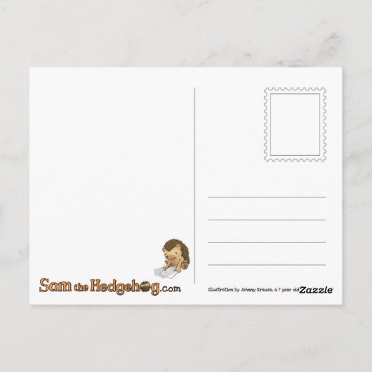 Sam the Igel - Johnny's Postcard #3 Postkarte (Rückseite)