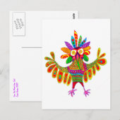 Sam the Mardi Gras Owl Post Card Postkarte (Vorne/Hinten)