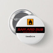 Sam und Tollpatsch-Knopf Button (Vorne & Hinten)