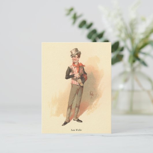 Sam Weller von Kyd von Dickens The Pickwick Papers Postkarte (Stehend Vorderseite)