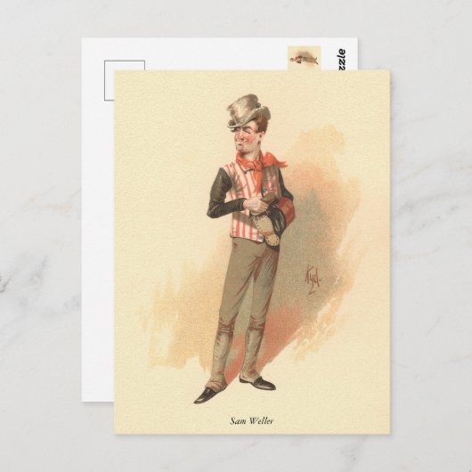 Sam Weller von Kyd von Dickens The Pickwick Papers Postkarte (Vorne/Hinten)