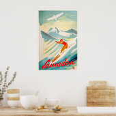 Samaden Schweiz Switzerland Schweizer Alpen Vintag Poster (Küche)