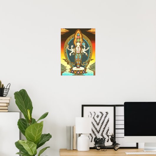 Samantamukha Avalokiteshvara Poster (Heimbüro)
