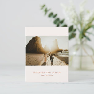 Samantha Burnt Orange Traditional Elegant Wedding Dankeskarte