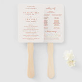 Samantha Burnt Orange Traditional Elegant Wedding Fächer (Vorne und Hinten)