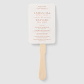 Samantha Burnt Orange Traditional Elegant Wedding Fächer (Vorderseite)