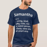 SAMANTHA Definition Personalisiert Funny Birthday T-Shirt<br><div class="desc">SAMANTHA definiert Personalisierten Sonntag . Karo unseren Geburtstag mit Shirt für das Beste in einzigartigen oder maßgeschneiderten,  handgefertigten Stücken aus unseren Geschäften.</div>
