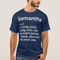 SAMANTHA Definition Personalisiert Funny Birthday
