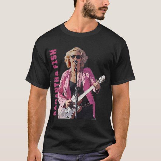 Samantha Fish in Rosa T-Shirt (Vorderseite)