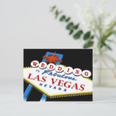 Samantha & Gary 2010 Las Vegas WEDDING Ankündigungspostkarte (Stehend Vorderseite)