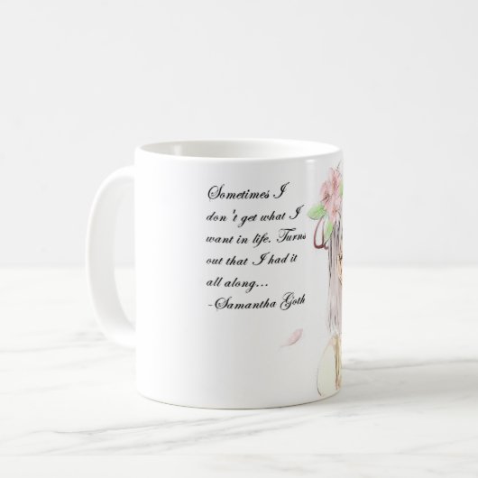 Samantha Goth Anime-Zitat-Tasse Kaffeetasse (Vorderseite Links)