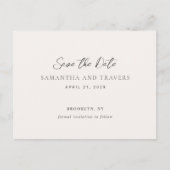 Samantha Gray Traditional Elegant Wedding Ankündigungspostkarte (Vorderseite)