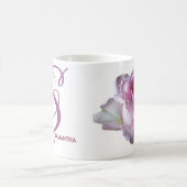 Samantha monogramm hübsch rosa Rosa Kaffeetasse (Mittel)