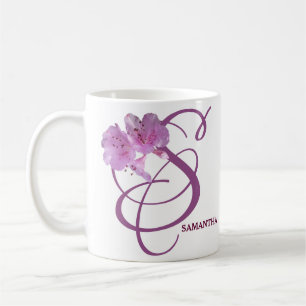 Samantha monogramm hübsch rosa Rosa Kaffeetasse