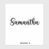 Samantha Name - Handgeschriebene Kalligrafie Aufkleber (Blatt)
