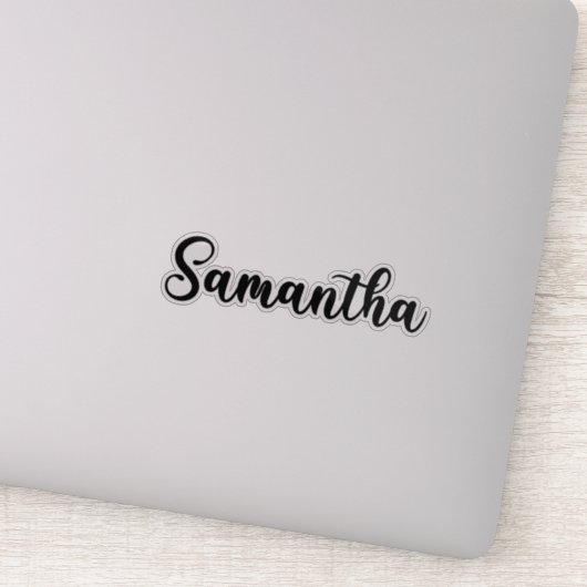 Samantha Name - Handgeschriebene Kalligrafie Aufkleber (Detail)