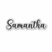 Samantha Name - Handgeschriebene Kalligrafie Aufkleber (Vorderseite)