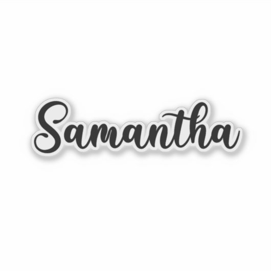 Samantha Name - Handgeschriebene Kalligrafie Aufkleber (Vorderseite)