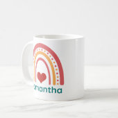 Samantha Vintag Boho Rainbow Kaffeetasse (Vorderseite Links)