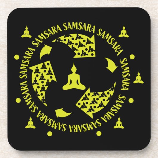 Samara Buddhist Nirvana Buddhismus Getränkeuntersetzer (Vorderseite)