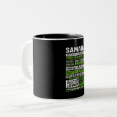 Samara Girl Name Definition Zweifarbige Tasse (Vorderseite Links)