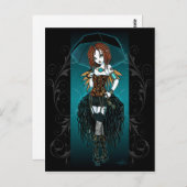 "Samara" Steampunk Cyber Fairy Postcard Postkarte (Vorne/Hinten)