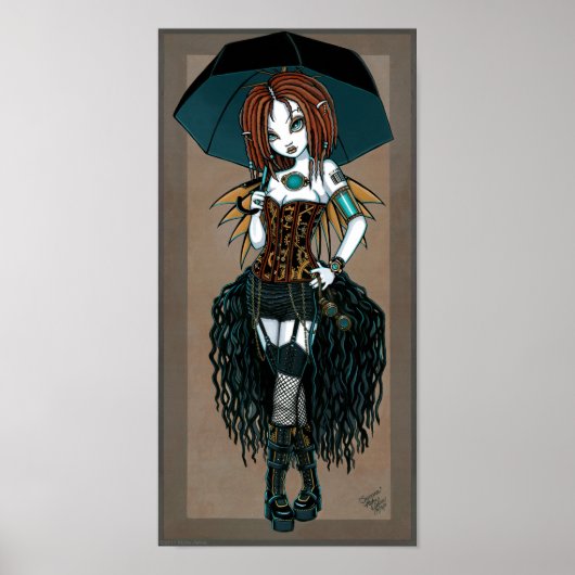 "Samara" Steampunk Cyber Fairy Poster (Vorne)