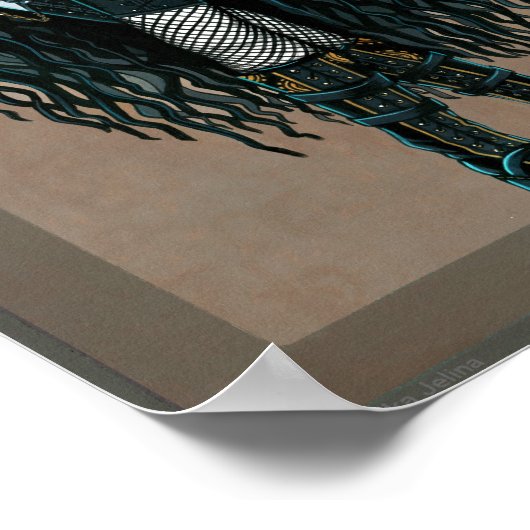 "Samara" Steampunk Cyber Fairy Poster (Ecke)