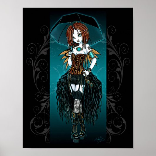 "Samara" Steampunk Cyber Fairy Poster (Vorne)
