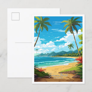 Samara Strand Costa Rica Vintage Reise Postkarte