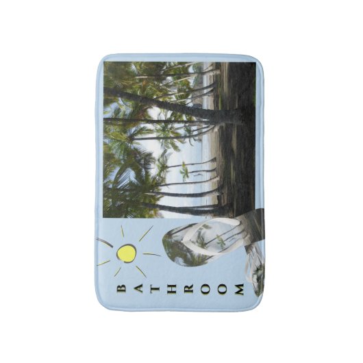 Sámara Strand Sonniges Bad Kust. Badematte (Vorderseite Vertikal)