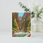 Samaria Gorge Kreta Griechenland Reisen Postkarte (Stehend Vorderseite)