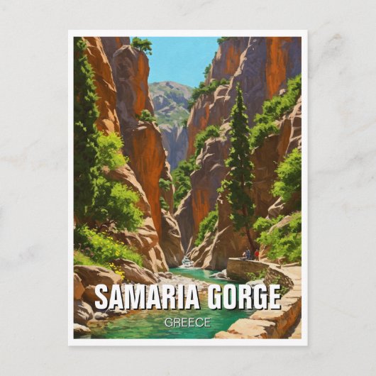 Samaria Gorge Kreta Griechenland Reisen Postkarte (Vorderseite)