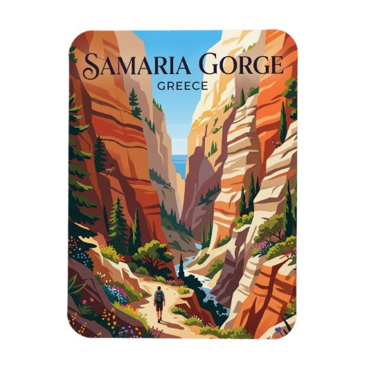 Samaria-Schlucht Griechenland Magnet (Vertikal)