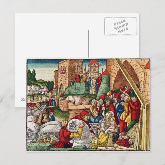 Samaria unter Belagerung Postkarte (Vorne/Hinten)