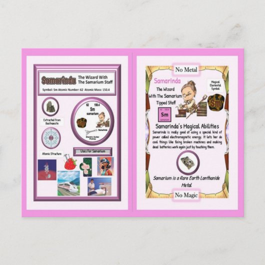 Samarinda Wizard - Samarium-Element Postkarte (Vorderseite)